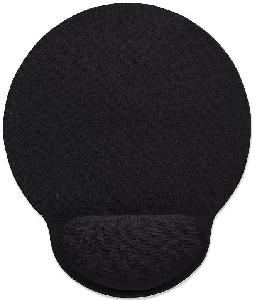 IC Intracom Wrist Gel Support Pad and Mouse Mat - Black - 241 × 203 × 40 mm - non slip base - Lifetime Warranty - Card Retail Packaging - Black - Monotone - Wrist rest - Non-slip base - Gaming mouse pad